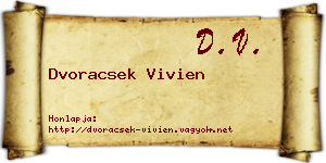 Dvoracsek Vivien névjegykártya